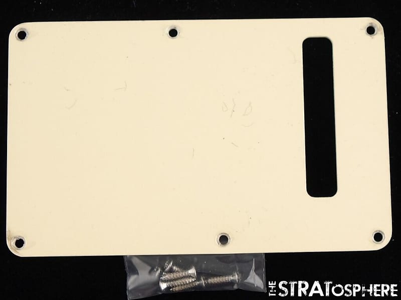 USA Fender Custom Shop Classic Strat TREMOLO BACK COVER Parchment Single 1 Ply image 1