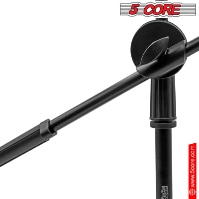 5 Core 360° Double Mic Stand PAIR w Boom Arm Height Adjustable Short Low Profile Microphone Tripod Black Mini Mic Stand with Dual Mic Clip Holders MS DBL S 2 Pcs image 8