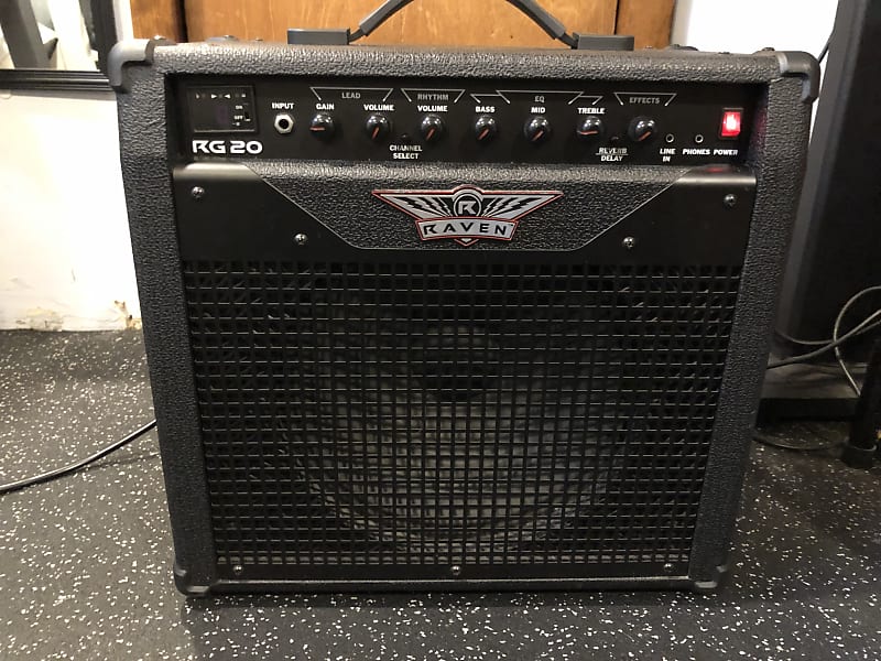 Raven RG20 Guitar Amplifier Delay/Reverb AC 120 300 60HZ Reverb