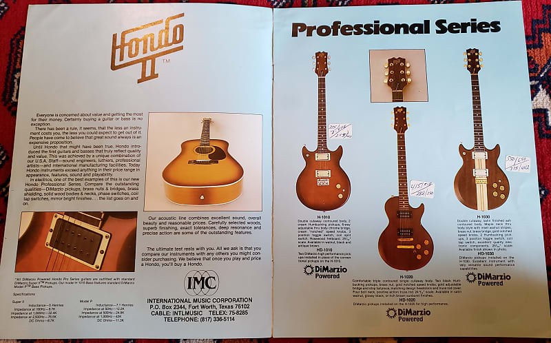 Hondo acoustic store guitar catalog