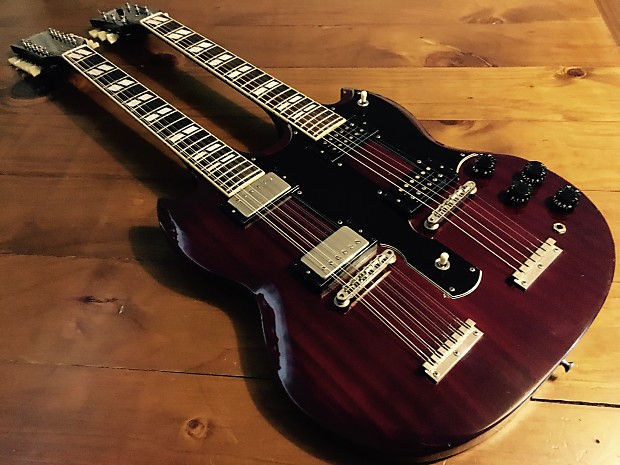 Burny Fernandes Japanese RSG-140 Jimmy Page Double Neck SG 1990's