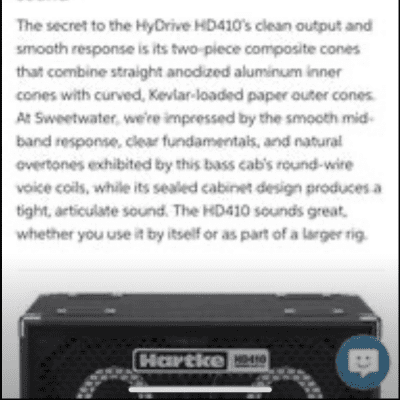 Hartke HD410 parts in SWR working pro 1x10 image 7