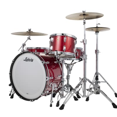 Ludwig Pre-Order Legacy Mahogany Red Sparkle Pro Beat 14x24_9x13_16x16 Special Order Drums | Authorized Dealer image 2