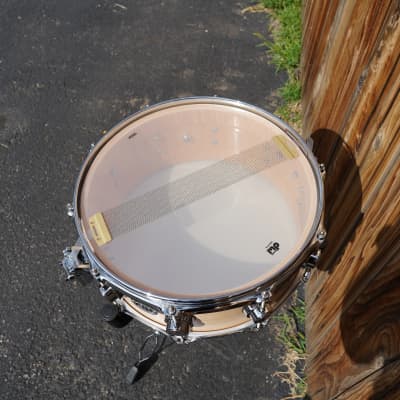 DW USA Collectors Series Natural Satin Oil 5.5 x 14" Maple Snare Drum (2023) image 8