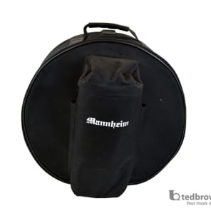 Mannheim (Vintage?) 14" 10-Lug Snare Drum with Mannheim Stand, Practice Pad, and Backpack Case image 9