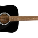 Fender FA-125 Dreadnought Walnut Fingerboard Black Acoustic Guitar - DEMO
