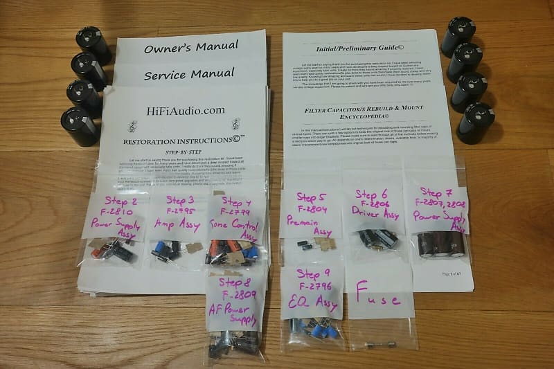 Sansui G901 restoration kit filter capacitor repair rebuild fix  			