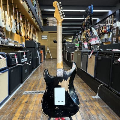 Fender Custom Shop 1960 Stratocaster Heavy Relic Aged Black w/Hard Case image 6