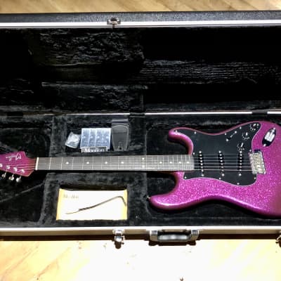 Moollon Stratocaster Purple Sparkle Matching Headstock 2015 - RARE !! for sale