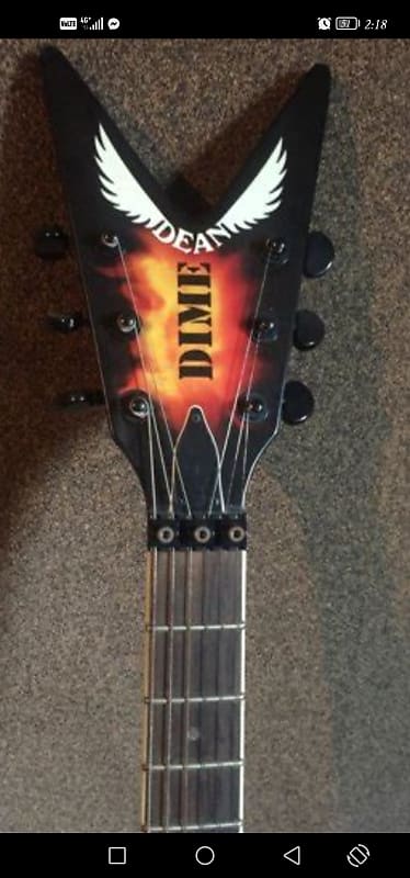 Dean Dime o flame 2010 Black with flame image 1