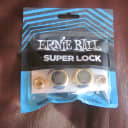 Ernie Ball P04602 Super Locks Set Guitar Strap Lock System Black/Gold