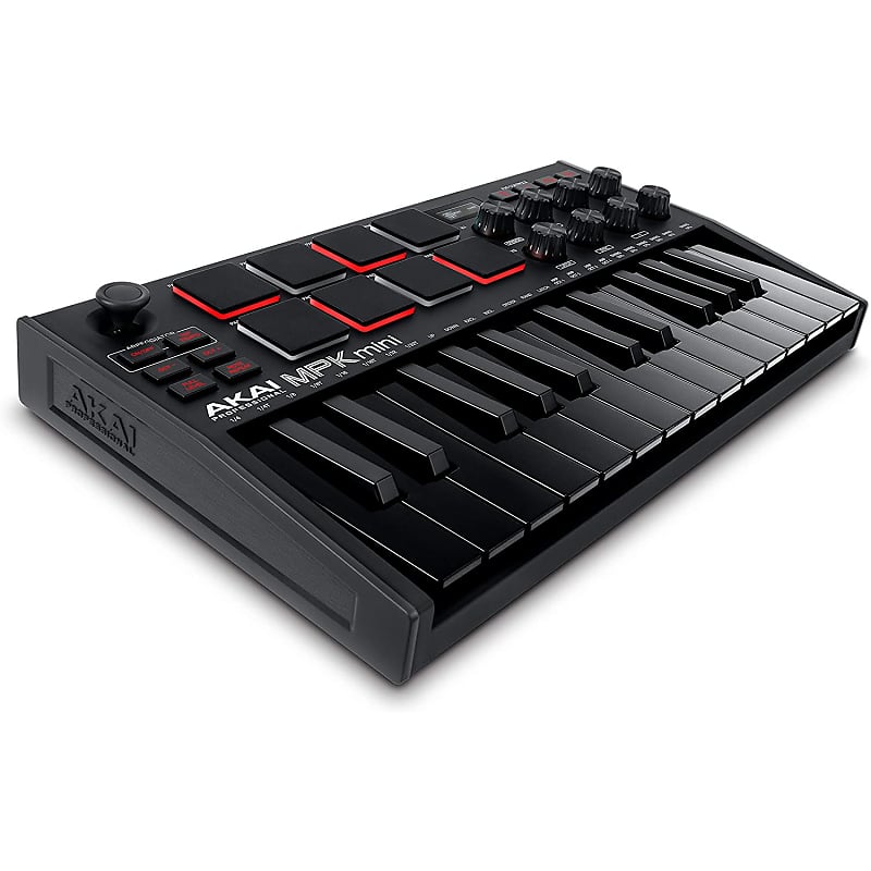 Akai MPK Mini MK3 25-Key MIDI Keyboard Compact Controller MKIII + MPC Beats Black image 1