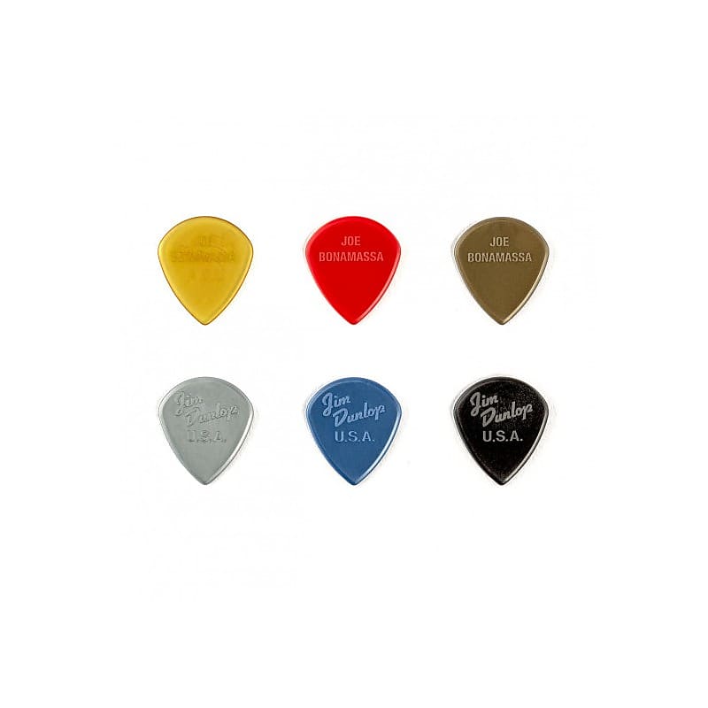 Púas Dunlop Joe Bonamassa Custom Jazz III Picks 6 Pack Reverb