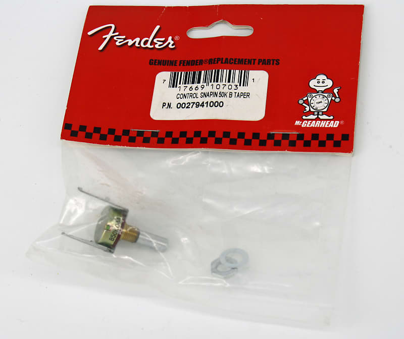 Fender 002-7491-000 50K B Taper Snap-In Bracketed D-Shaft | Reverb