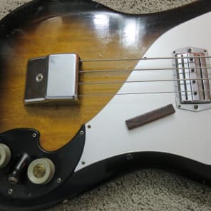 Vintage 1960s Teisco Decca Lyle Conrad Long Scale Bass Solid Tight Player Looks Cool Too! image 3