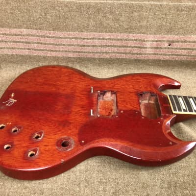 1962 Gibson Les Paul Standard SG Cherry Project Husk "Factory Renecked" 1960's image 10