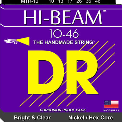 DR Hi-Beam 10-46 Bright & Clear Nickel/Hex Core MTR-10 10 13 17 26 36 46 image 1