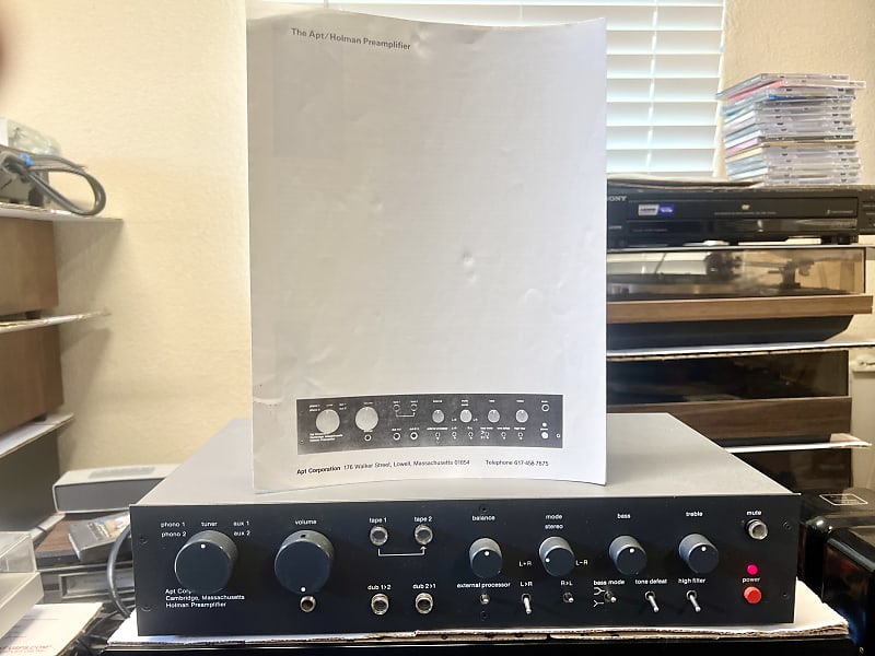 APT Holman Preamplifier Stereo Phono Preamp w/ Original Instructions &amp; Schematic  			