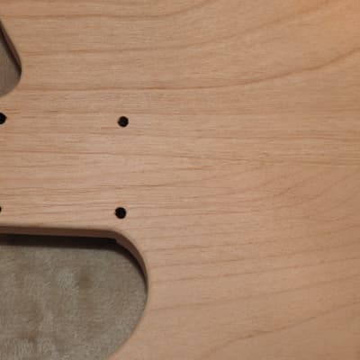 Unfinished Telecaster Body Book Matched Figured Flame Maple Top 2 Piece Alder Back Chambered Very Light 3lbs 4oz! image 13