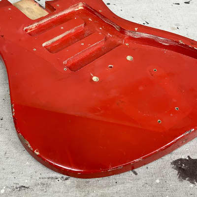 Vintage Vox Consort Guitar Body Red 1960's for Project or Restoration image 6
