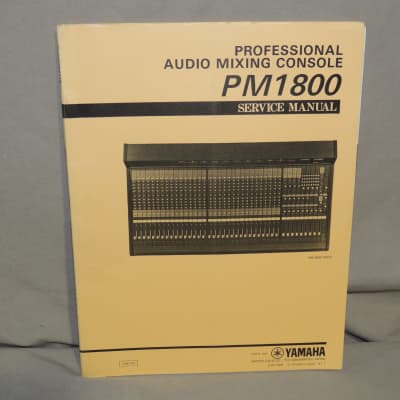 Yamaha Service Manual for PM1800 Professional Audio Mixing Console [Three Wave Music] image 1
