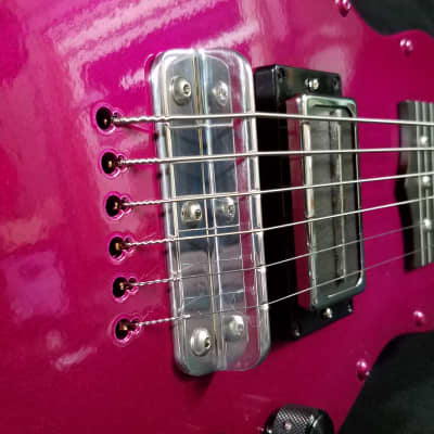 Fouke Industrial Guitars Aluminum Lap Steel Guitar 2021 Candy Raspberry Metallic image 4