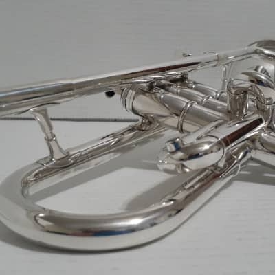 F.E. Olds Super Trumpet Fullerton CALIF, Olds Mouthpiece & Reunion Blues Gig Bag  1971-1972 - Silver Plated image 12