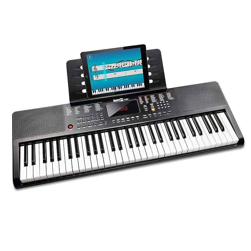 RockJam 88 Key Digital Piano with Full Size Semi-Weighted Keys, Power  Supply, Sheet Music Stand, Piano Note Stickers & Simply Piano Lessons