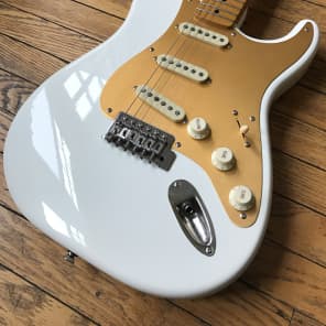 Squier Classic Vibe 50s Strat Olympic White & Gold Mint FREE SHIP image 2