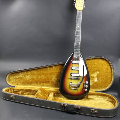 Vox Mark XII 1966 Sunburst Made In Italy with OHSC 12 String Teardrop image 1