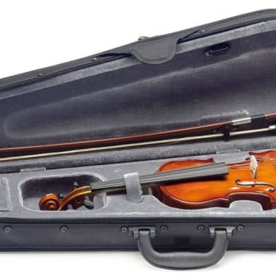 Stagg VN-1/2 E 1/2-Size Violin with Solid Spruce Top & Ebony Fingerboard with Standard Soft Case - Natural image 3