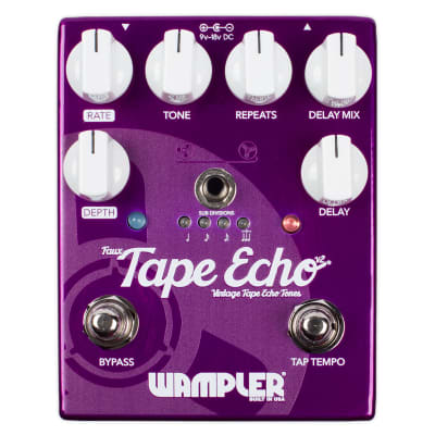 New Wampler Faux Tape Echo V2 Delay Guitar Effects Pedal! image 1
