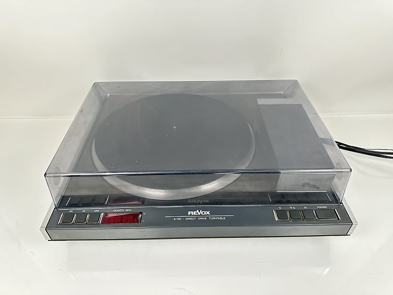 Vintage ReVox B790 Turntable w/ Original Dust Cover  			
