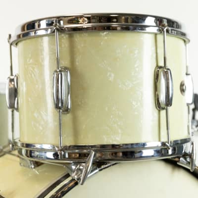 1960s Slingerland Stage Band White Marine Pearl Drum Set image 14