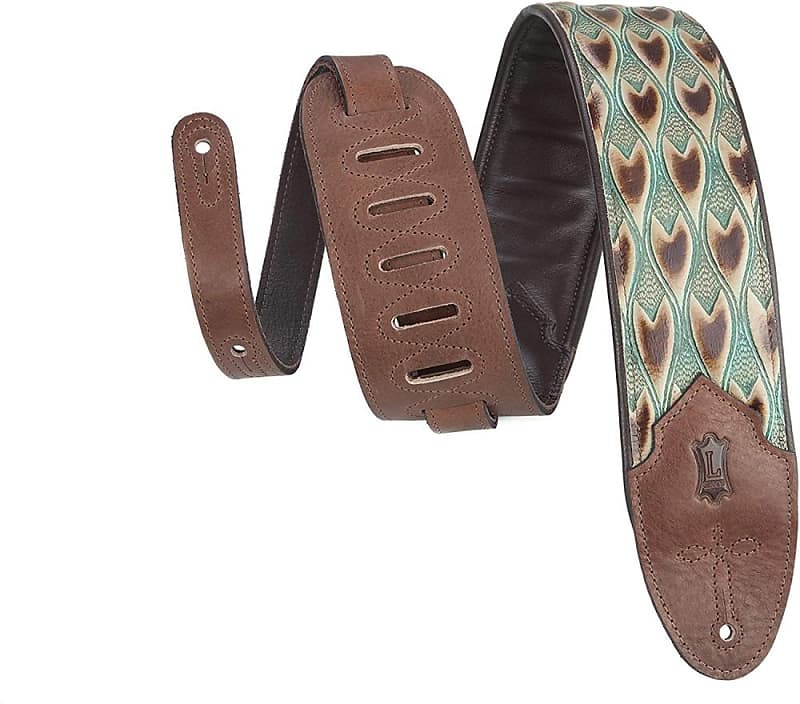 Embossed Leather Guitar Strap