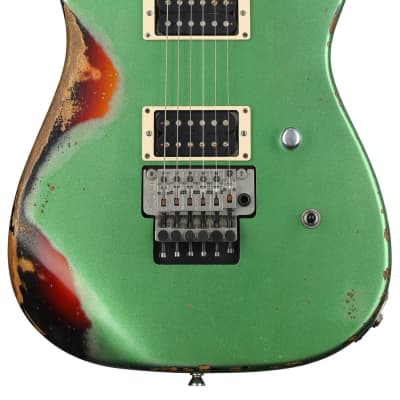 Friedman Cali Aged Electric Guitar - Candy Green over 3-tone Sunburst