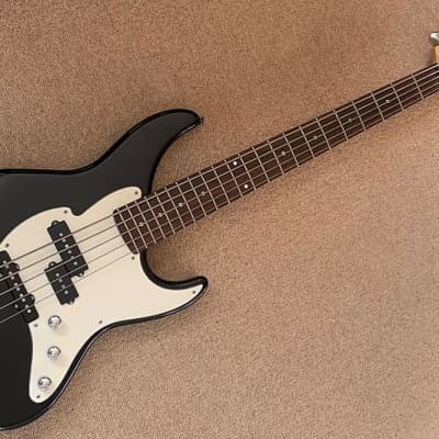 Fret-King  Perception 5-String Bass Black with white scratch plate image 21