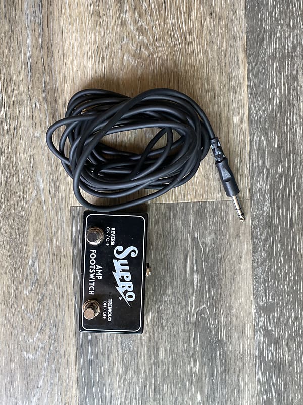 Supro Tremolo/Reverb Footswitch w/ TRS Cable Reverb