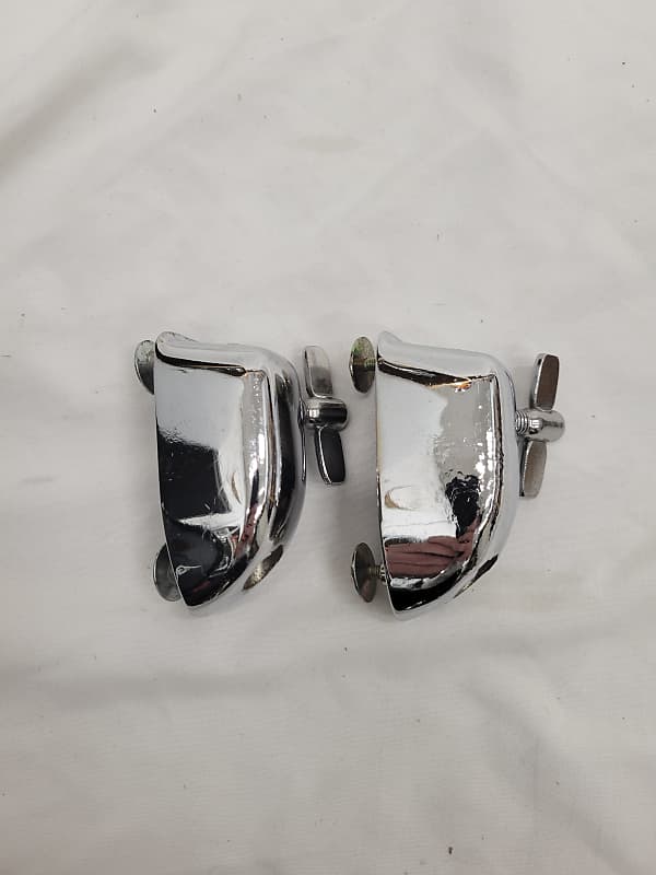 (2) 1980's Slingerland Floor Tom Leg Brackets (1527) Reverb