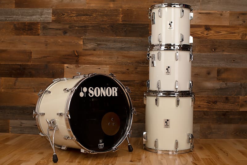 Sonor Phonic Plus 4 Piece Drum Kit, Gloss White (Pre Loved) Reverb