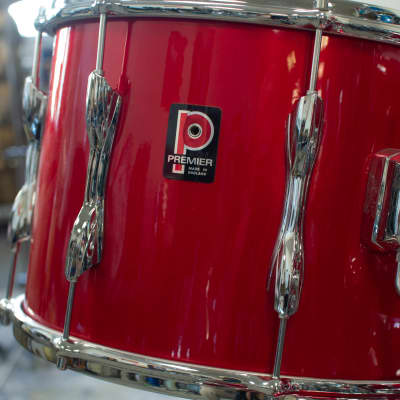 1970s Premier Polychromatic Red Resonator Drum Kit image 10
