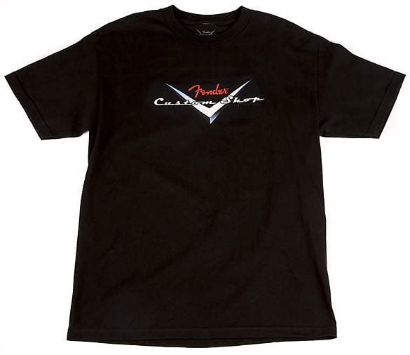 Genuine Fender Guitars Custom Shop Logo Tee Men's T-Shirt - BLACK - S, SMALL image 1