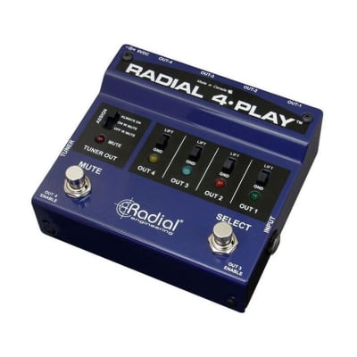 Radial 4-Play Multi-Output Direct Box to quickly change instruments on stage NEW image 1