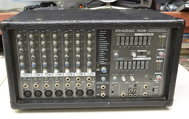 Phonic Powerpod 740 Plus 2X220W 7-Channel Powered Mixer with Digital  Effects Regular