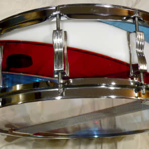 Ludwig Vistalite Snare Drum  Red/White/Blue Spiral image 4
