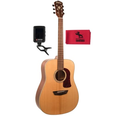 Washburn HD100SWK Heritage Acoustic Guitar, Solid Spruce Top w/ Tuner & Cloth for sale