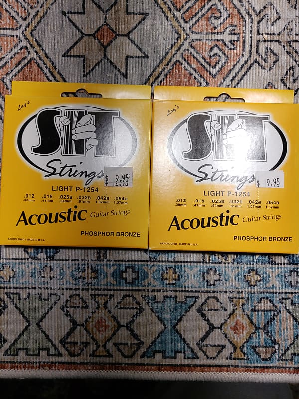 2 Sets SIT Phosphor Bronze Light Acoustic Guitar Strings Reverb