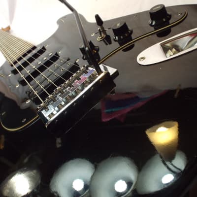Memphis 302B 80's Black Guitar (((Very Nice))) image 10