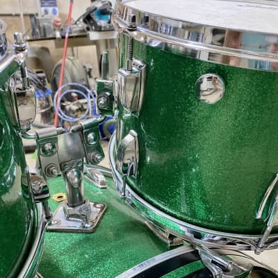 Ludwig Hollywood 1969 Green sparkle image 8
