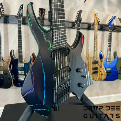 Ormsby Custom Shop Goliath Black Friday Rainbow Multiscale 7-String Electric Guitar w/ Bag-Black Friday Rainbow image 3